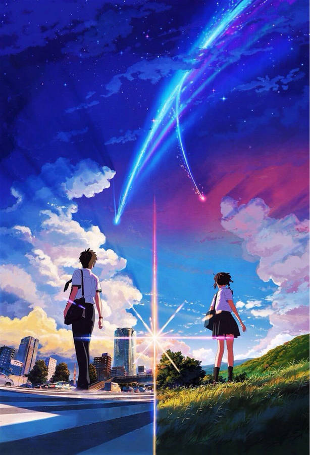 Artistic Kimi No Na Wa Phone Wallpaper