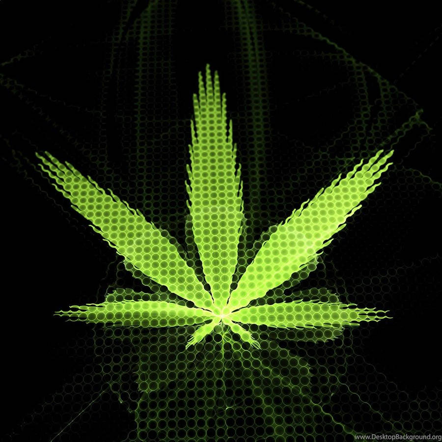 Artistic Representation Of Weed Leaf Wallpaper