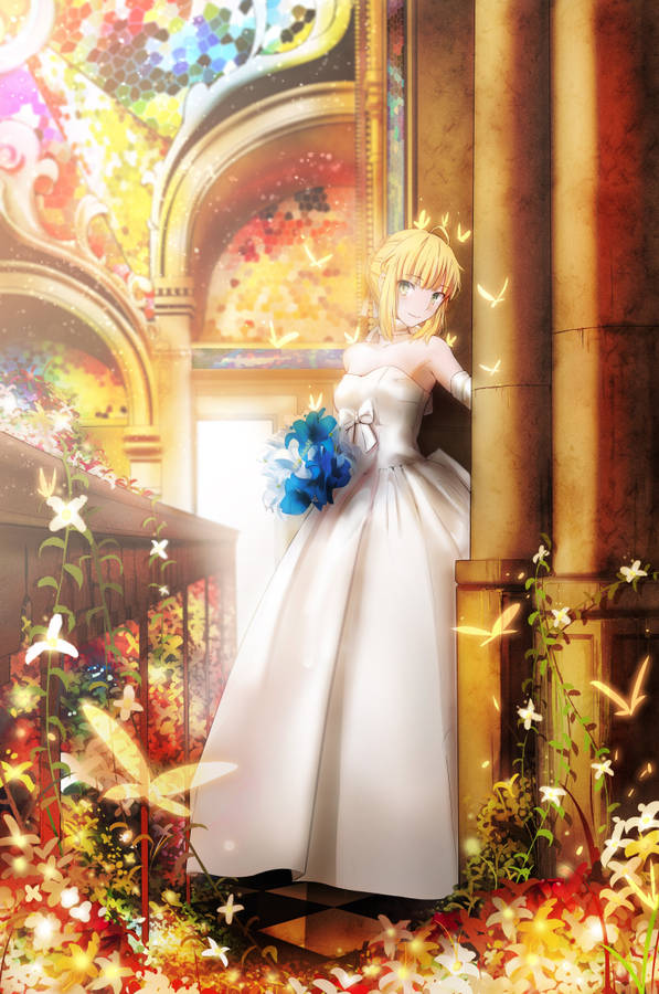 Artoria Pendragon Wedding Dress Wallpaper