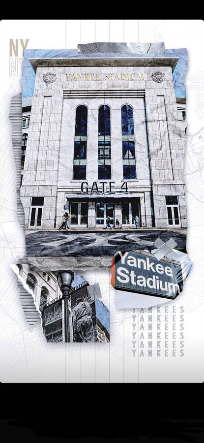 Artsy Yankee Stadium Collage Wallpaper