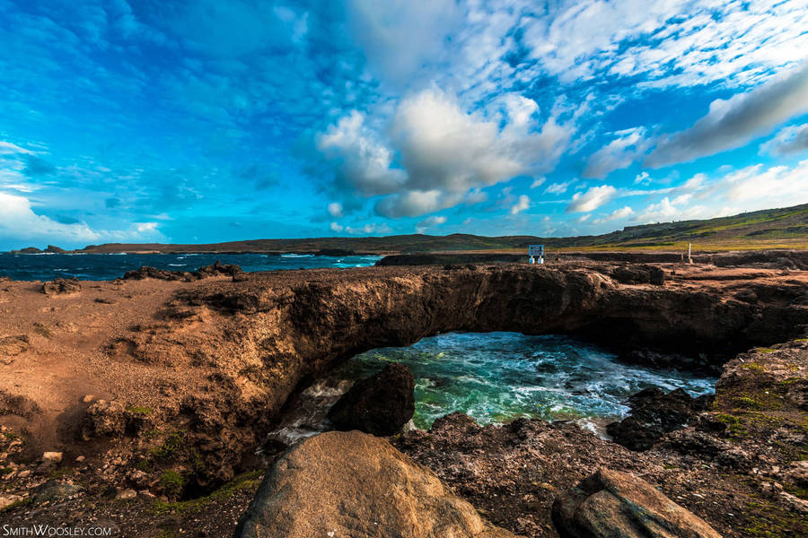 Aruba Natural Bridge Arch Wallpaper