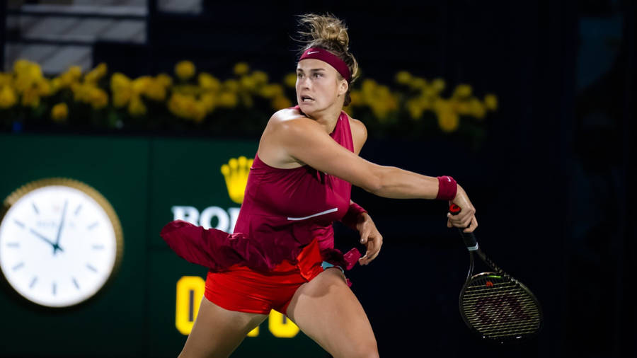 Aryna Sabalenka In All-red Outfit Wallpaper