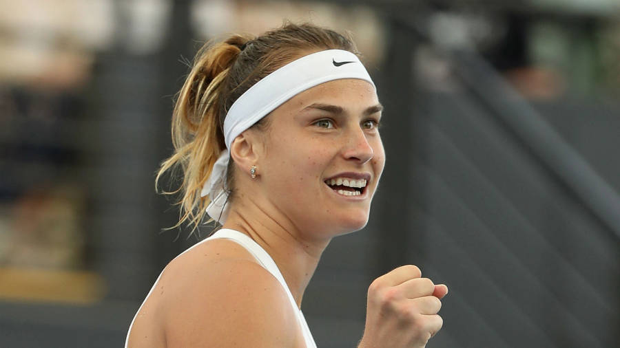 Aryna Sabalenka Wearing White Headband Wallpaper