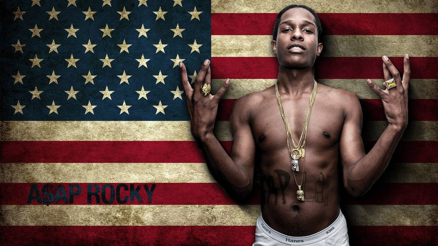 Asap Rocky American Flag Wallpaper