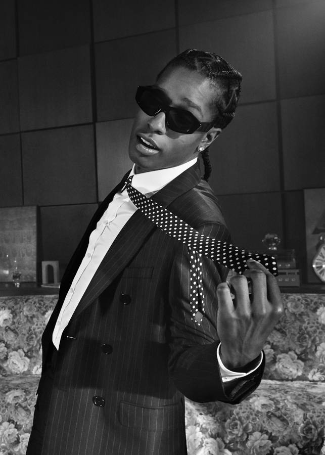 Asap Rocky In Black Suit Wallpaper