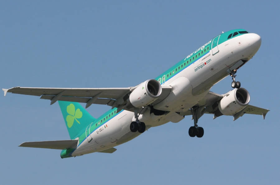 Ascending Aer Lingus Airplane Wallpaper