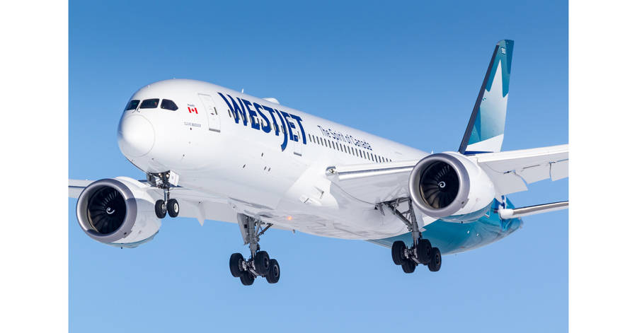 Ascending Westjet Airplane Wallpaper