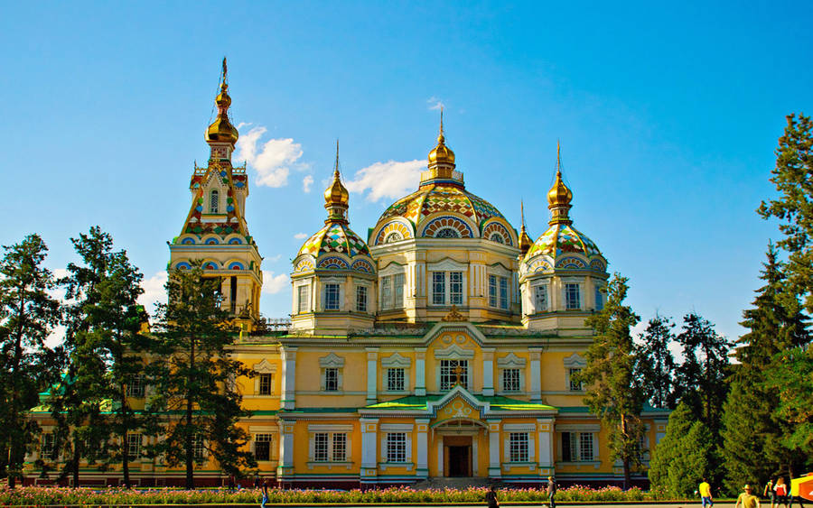 Ascension Cathedral In Kazakhstan Wallpaper