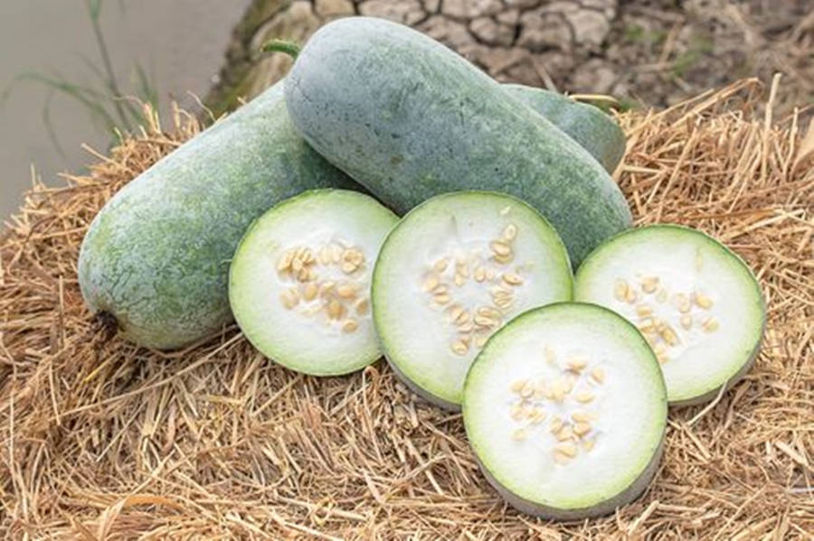 Ash Gourd With Sliced Pieces Wallpaper