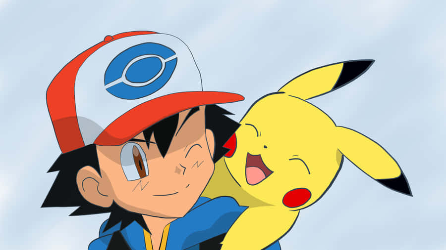 Ashand Pikachu Bonding Moment Wallpaper