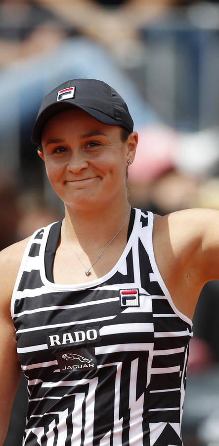 Ashleigh Barty Black Fila Cap Wallpaper