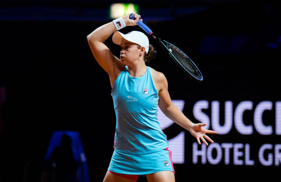 Ashleigh Barty Wearing Sky Blue Wallpaper