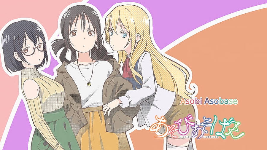 Asobi Asobase Colorful Art Wallpaper