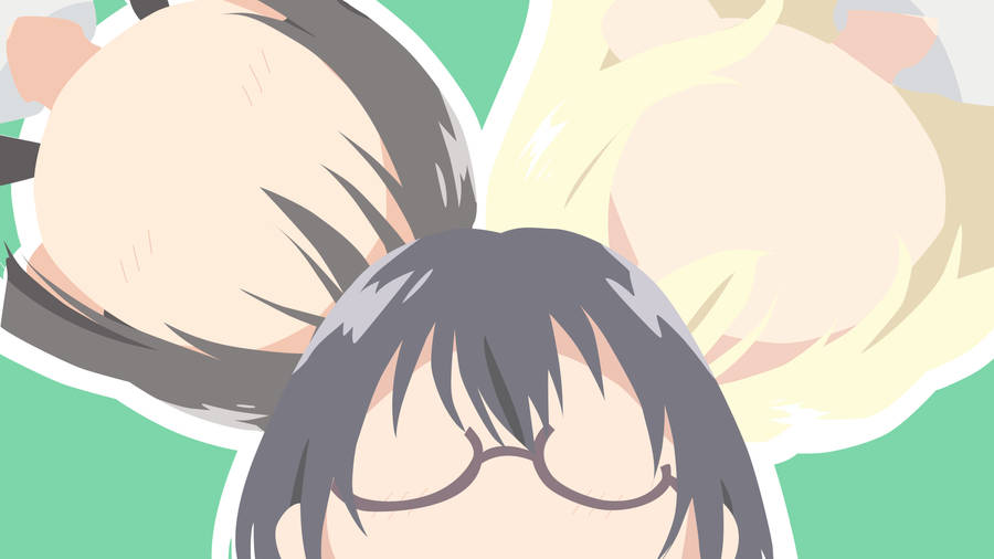 Asobi Asobase Minimalist Art Wallpaper