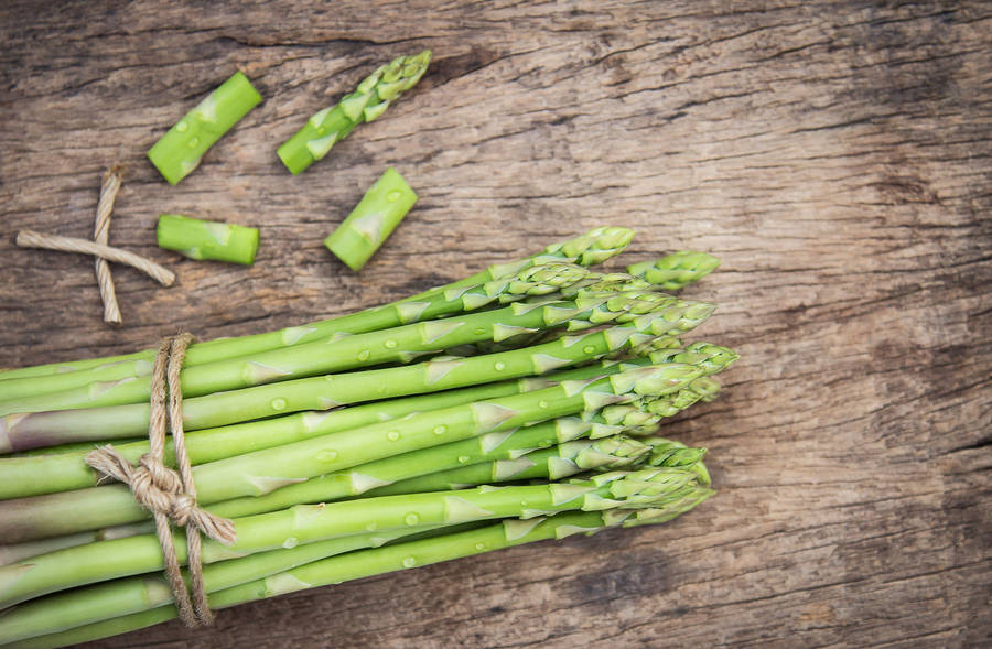 Asparagus Tied With A Brown Rope Wallpaper