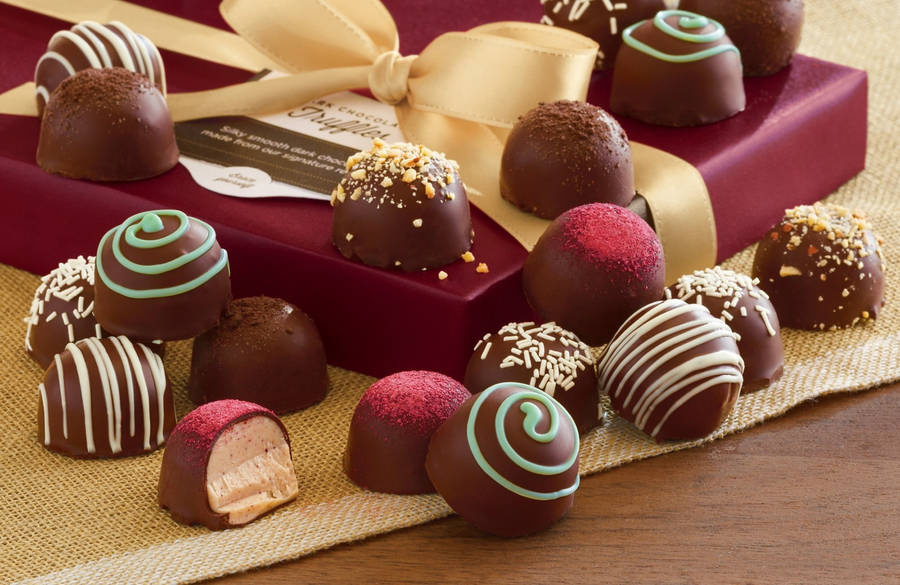 Assorted Truffles Chocolate Day Wallpaper