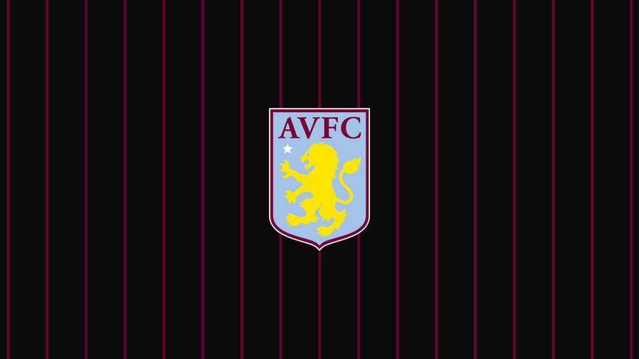 Aston Villa Logo On Pinstripe Wallpaper