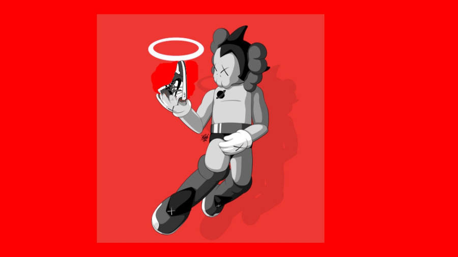 Astro Boy Kaws Pc Red Wallpaper