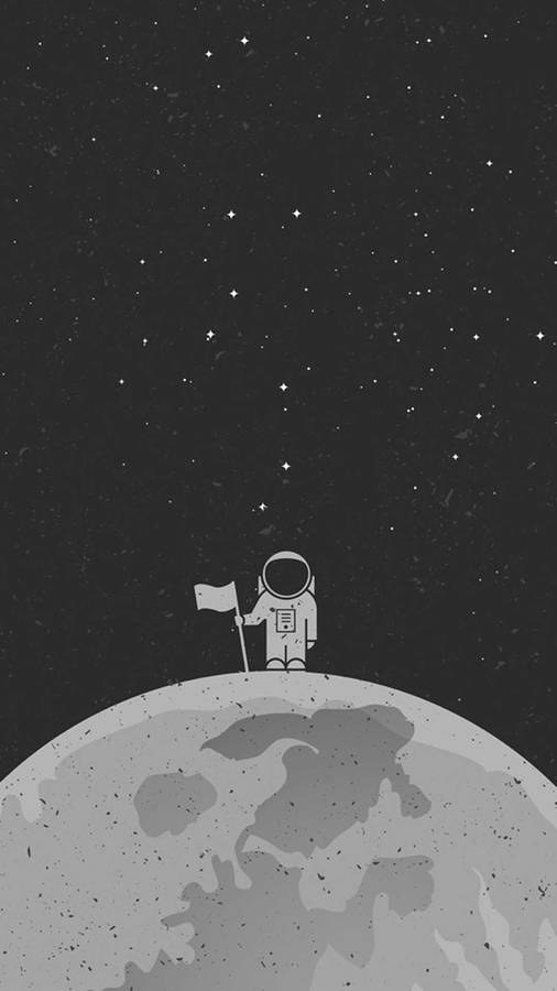 Astronaut Drawing Dope Iphone Wallpaper