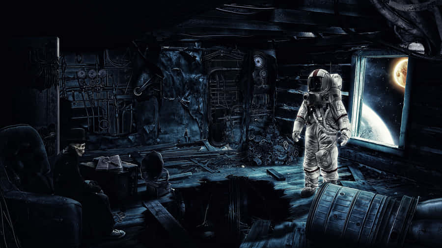 Astronaut In Spaceship Desktop Wallpaper