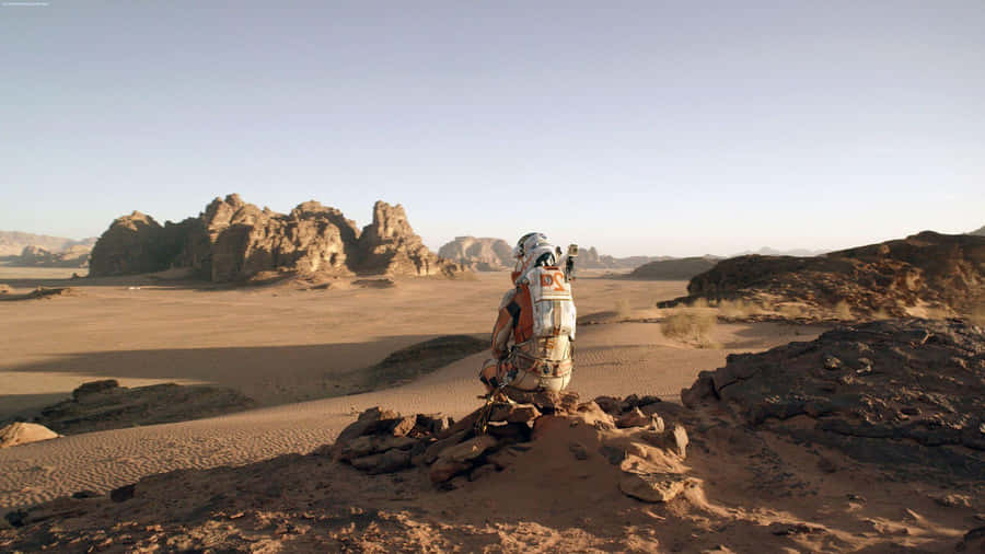 Astronaut Mark Watney In The Martian Movie Wallpaper