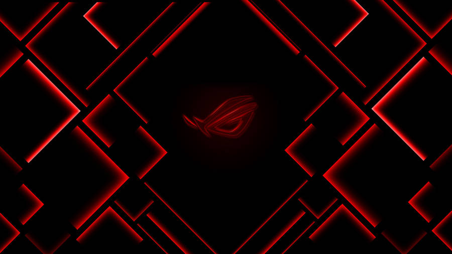 Asus Rog 4k Gaming Logo In Red Diamonds Wallpaper