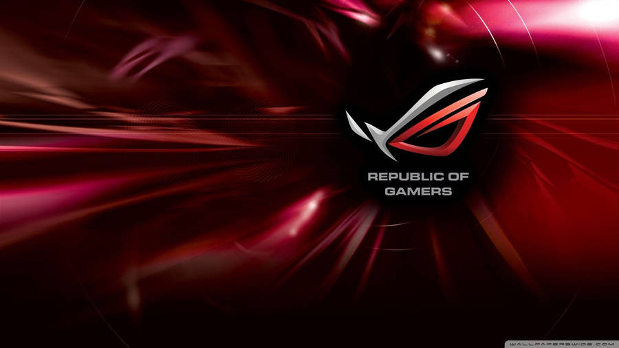 Asus Rog On Wavy Surface Wallpaper