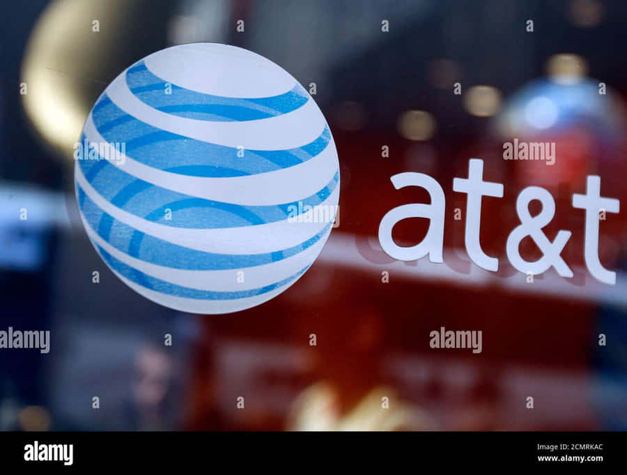 At&t Logo On A Storefront In New York City - Stock Image Wallpaper