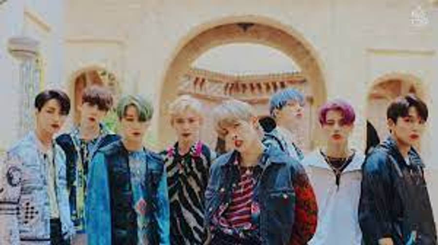 Ateez Sideways Standing Desktop Wallpaper