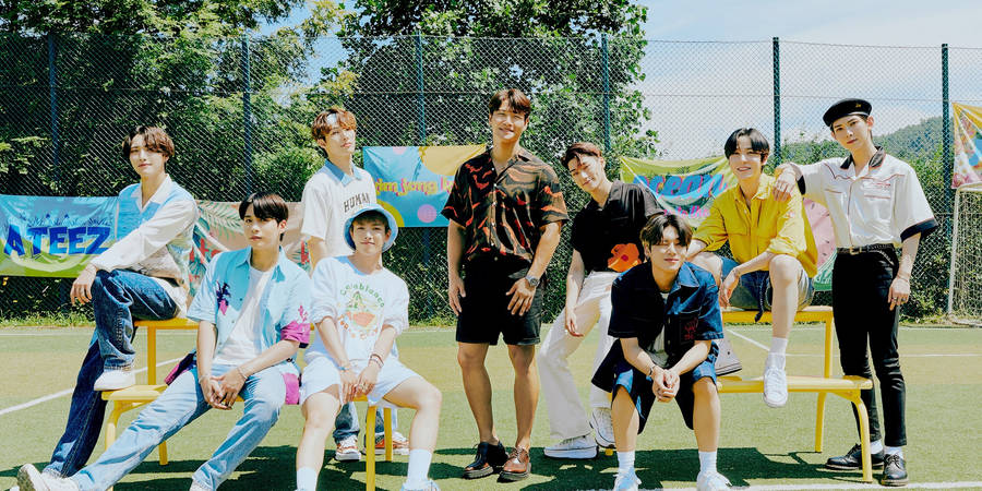 Ateez Soccer Field Wallpaper