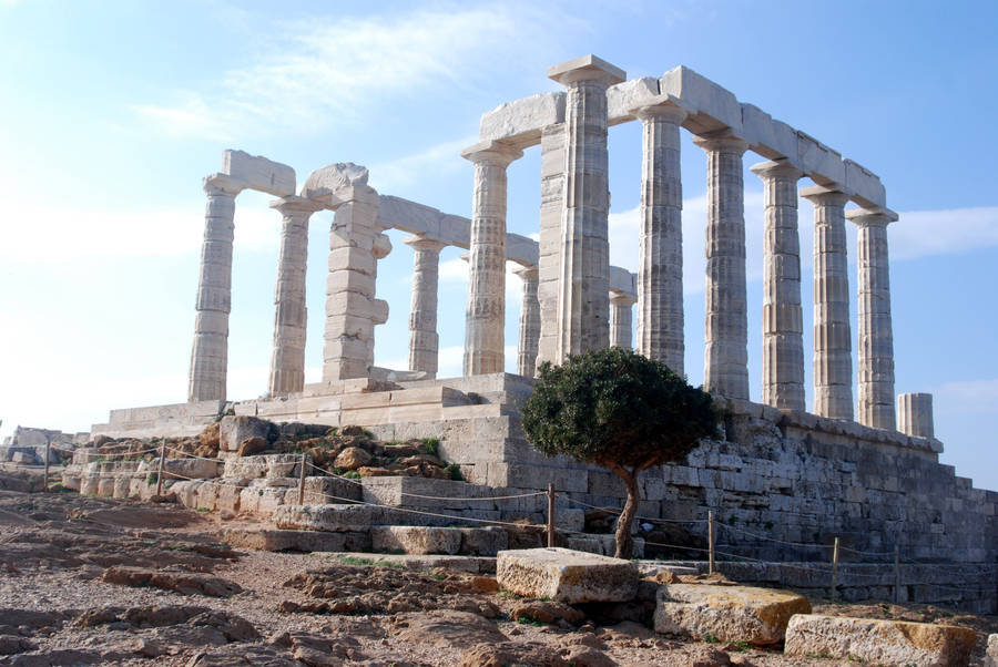 Athens Temple Of Poseidon Wallpaper