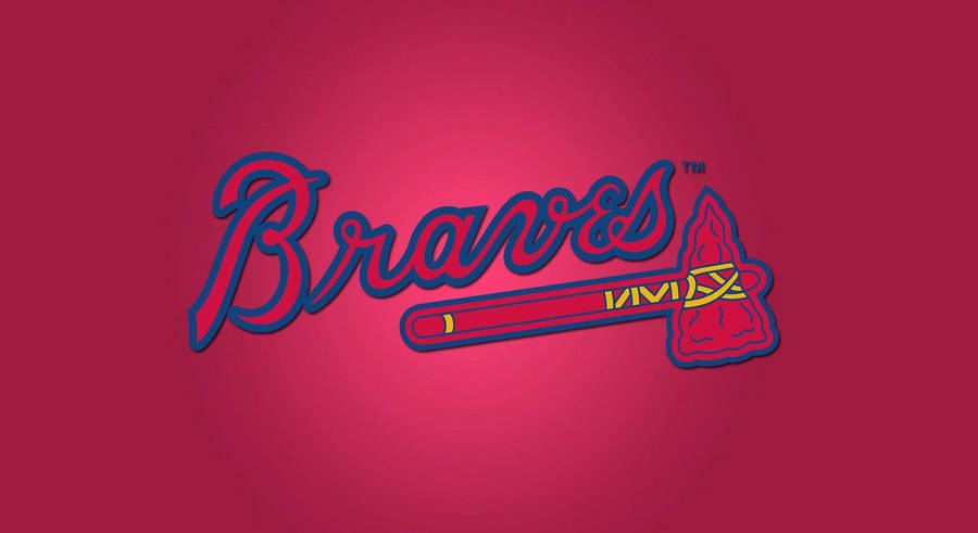 Atlanta Braves On Red Wallpaper