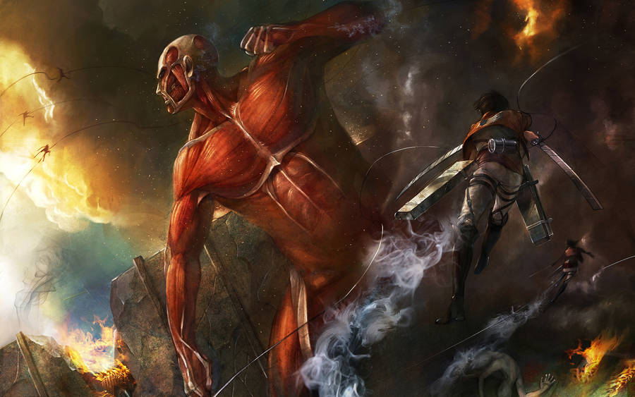 Attack On Titan Pc Coordinated Assault Wallpaper