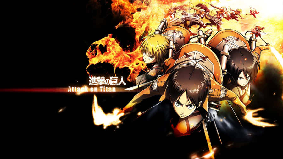 Attackon Titan Trioin Action Wallpaper