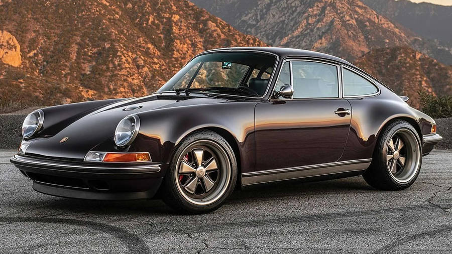 Aubergine Singer Porsche 911 Wallpaper