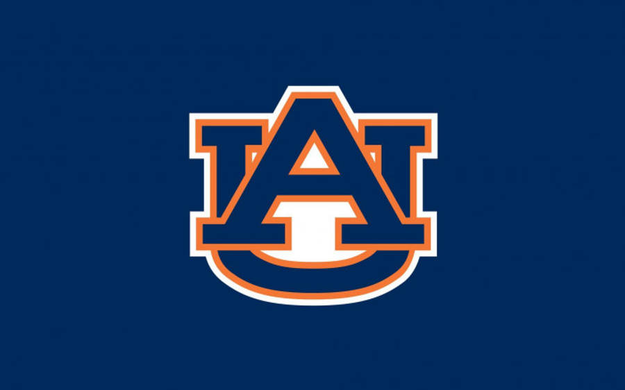 Auburn Football Logo With Blue Backdrop Wallpaper