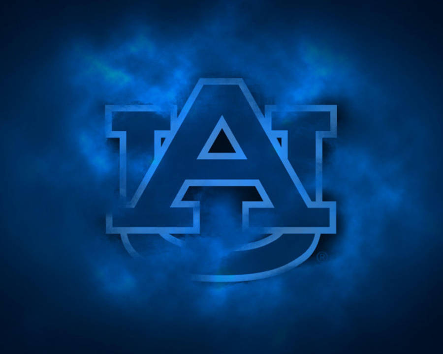 Auburn Football With A Blue Logo Wallpaper