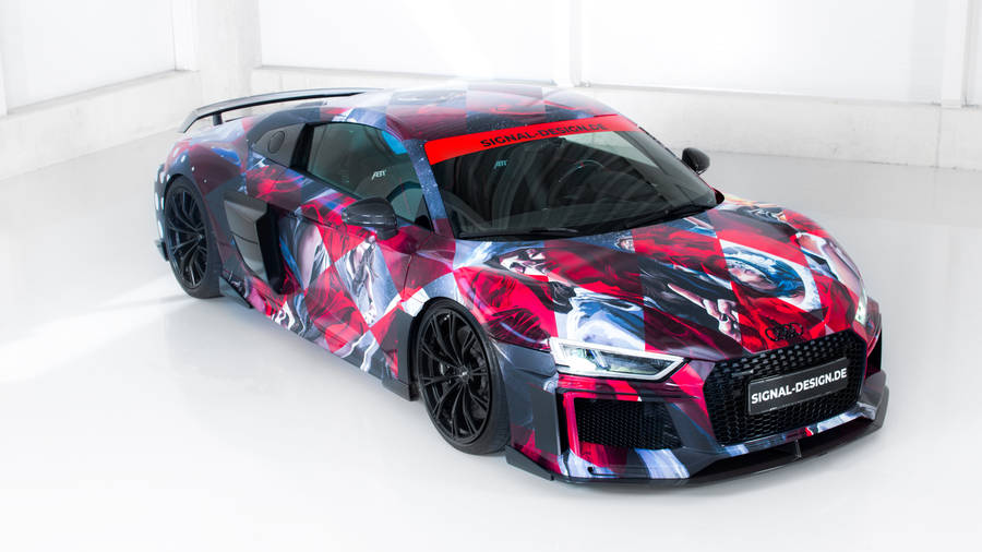 Audi R8 Geometric Design Wallpaper