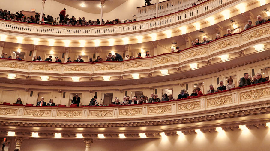 Audience Inside Carnegie Hall Wallpaper