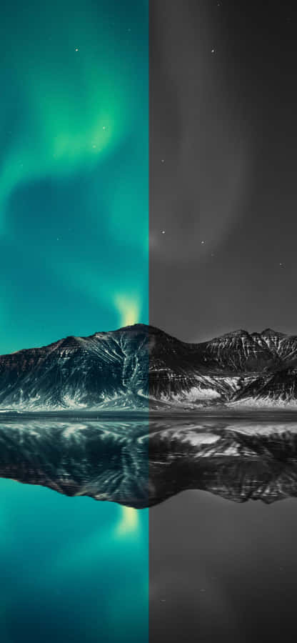 Aurora Mountain Duality.jpg Wallpaper