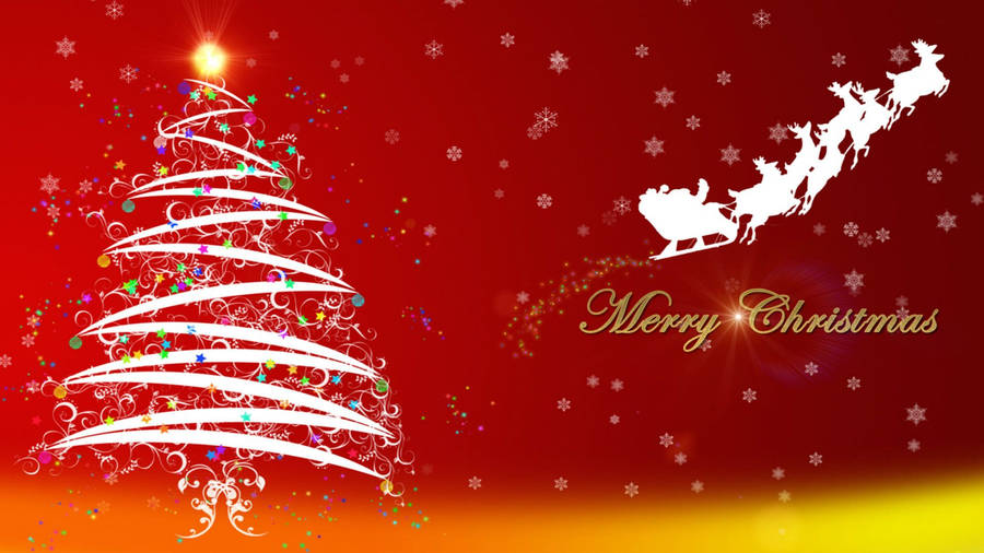 Australian Christmas Red Aesthetic Greeting Wallpaper