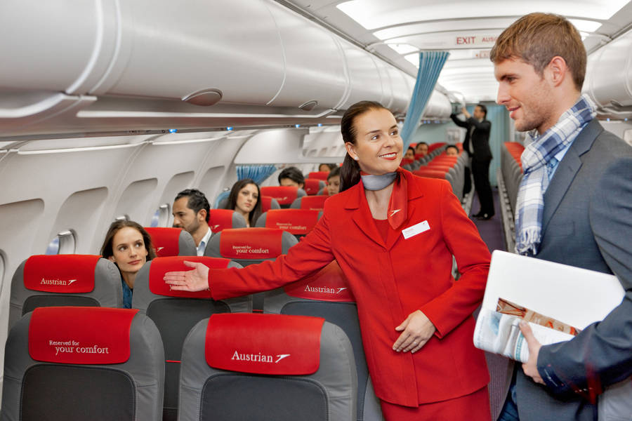 Austrian Airlines Flight Attendant Wallpaper