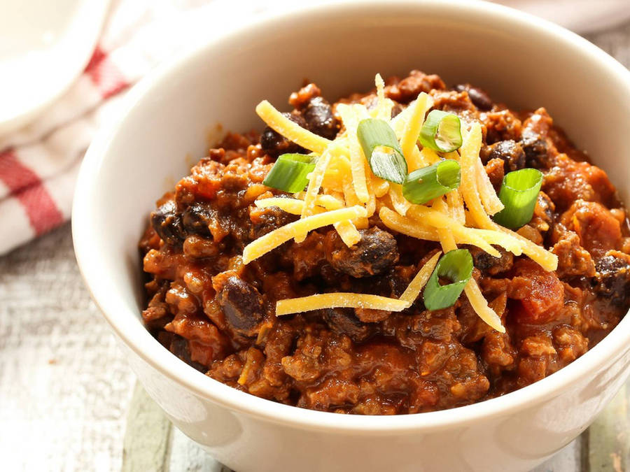 Authentic Delight: Homemade Chili Con Carne Wallpaper