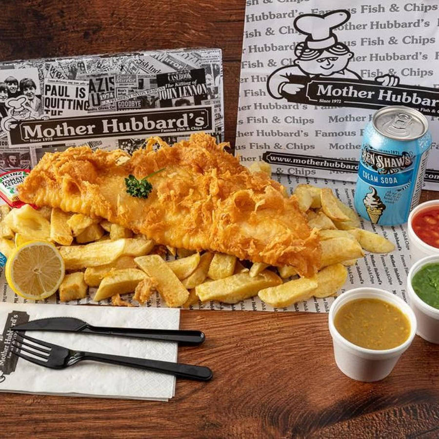 Authentic Mother Hubbard's Fish And Chips Wallpaper