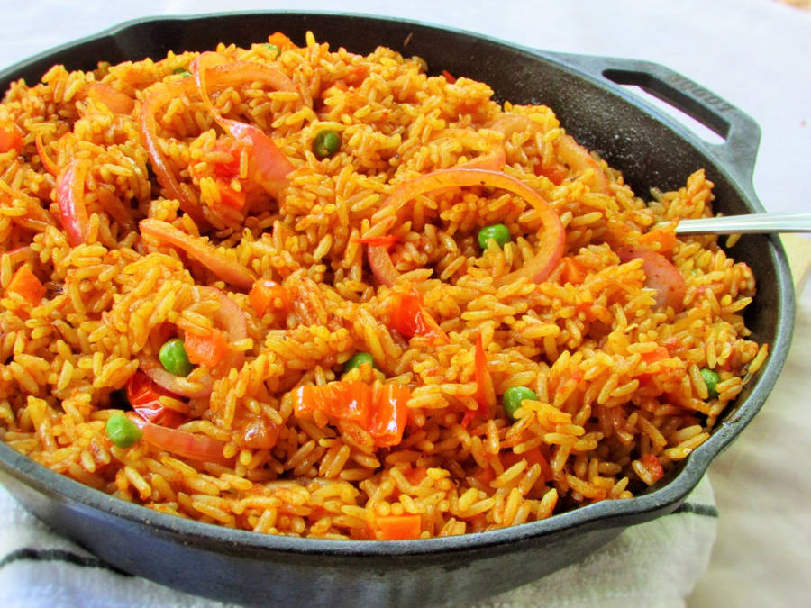 Authentic Paella Rice Dish Wallpaper