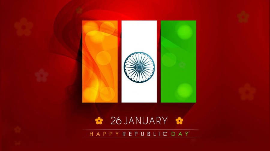 Authentic Representation Of The Tricolor On Republic Day Wallpaper