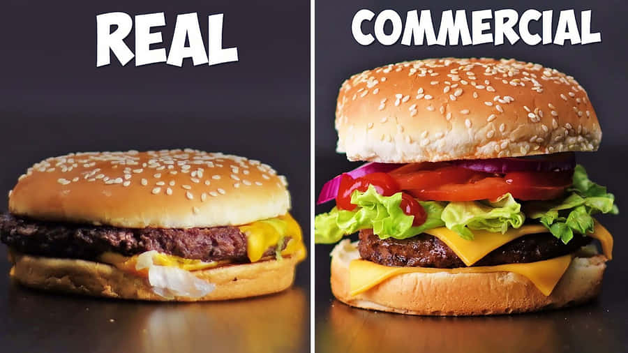 Authentic Vs Commercialized Burger Concept Wallpaper