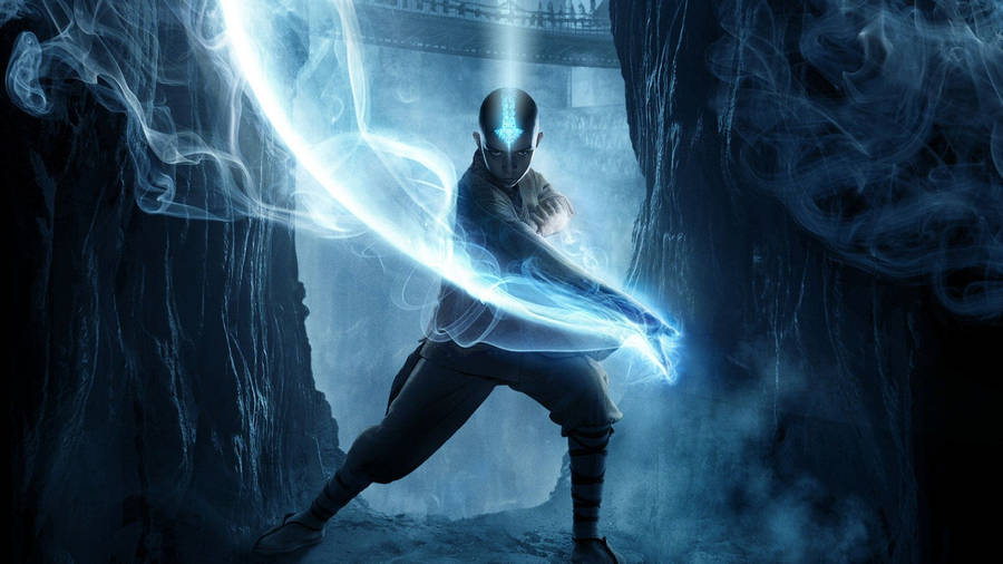 Avatar Aang Of Earth Element Power Wallpaper