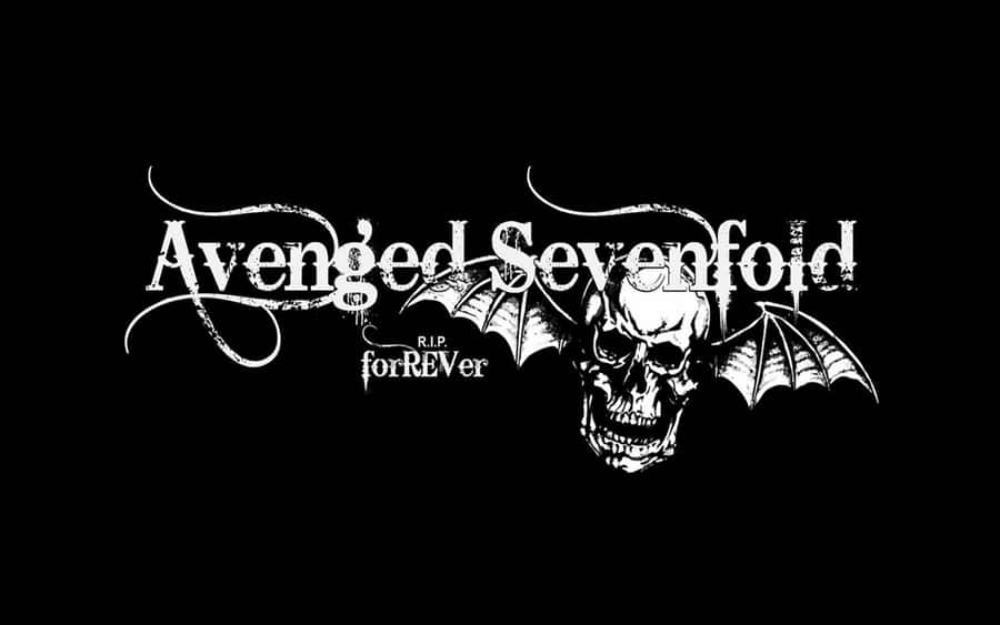 Avenged Sevenfold Logo On A Black Background Wallpaper