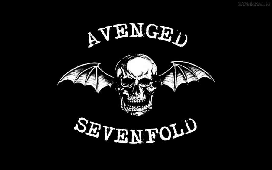 Avenged Sevenfold Logo On A Black Background Wallpaper